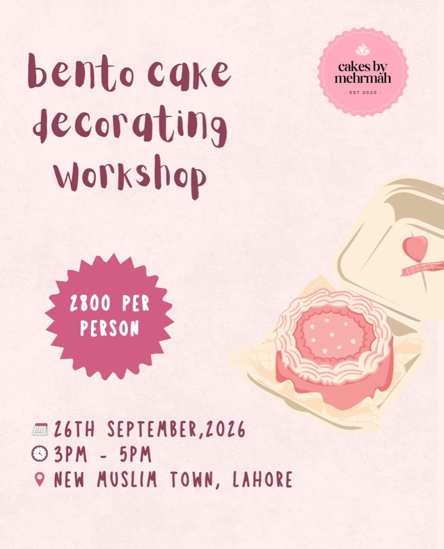 Poster for the bento cake decorating workshop